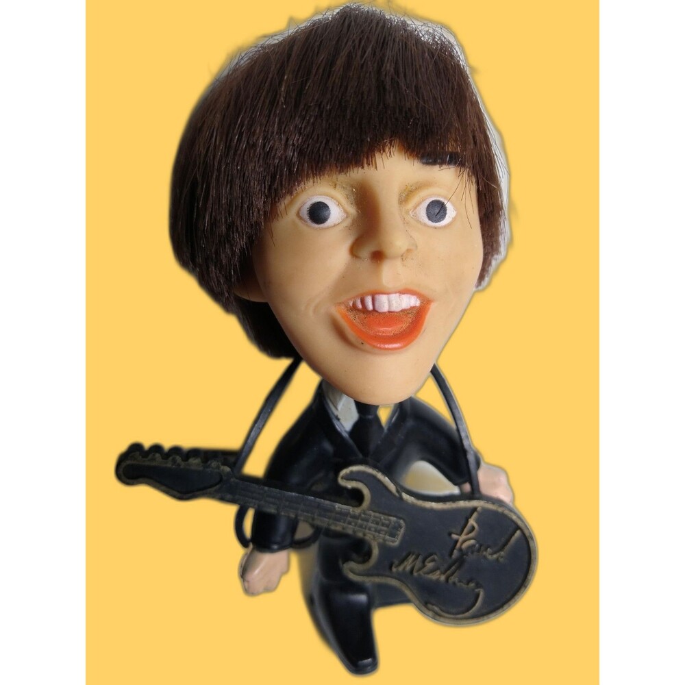 The Beatles Remco Doll Paul McCartney Doll Original Guitar Nems 1964 Hard Body